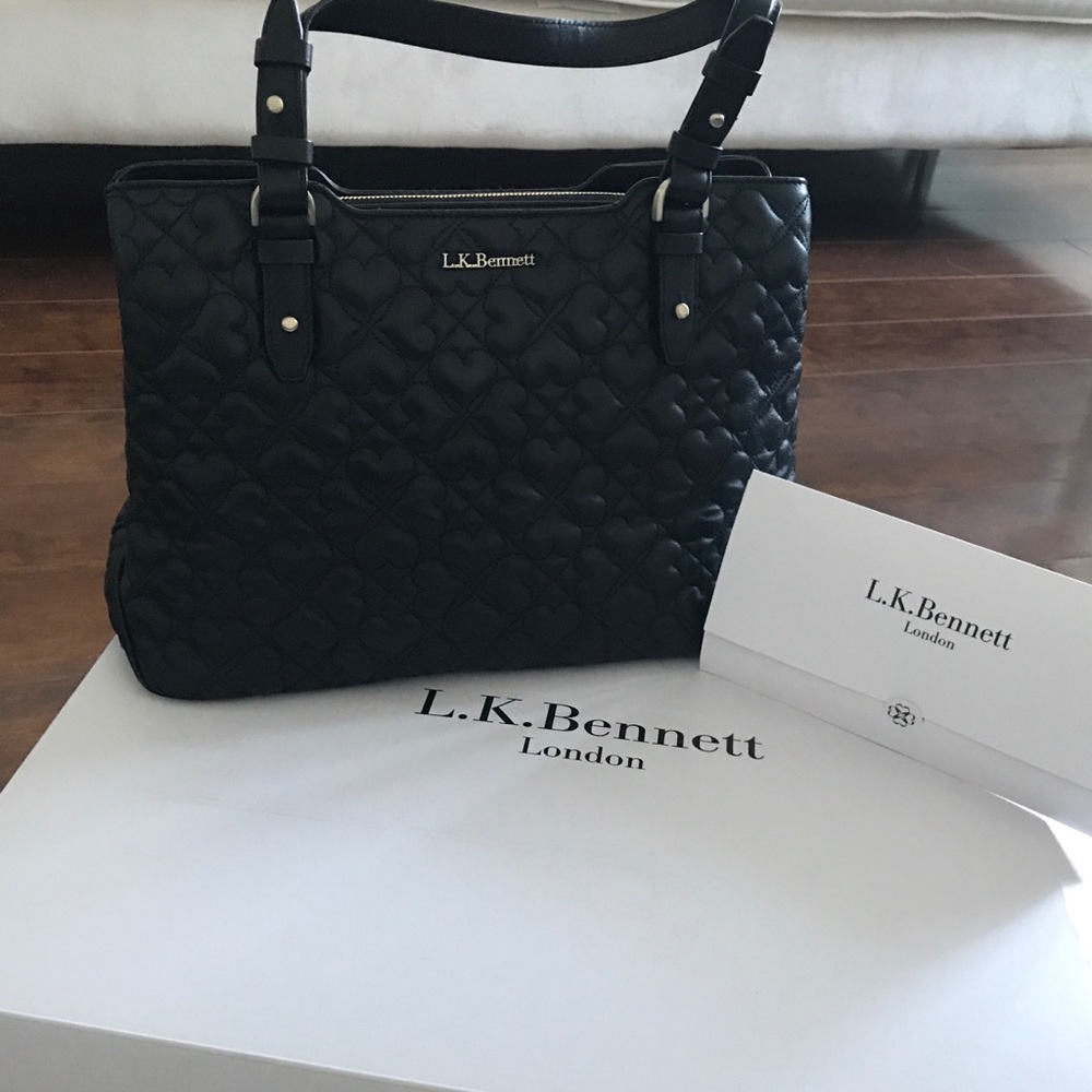 Authentic LK Bennett leather organizer tote